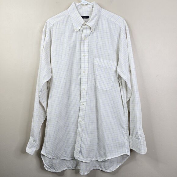Burberry London American Made LS Gingham Print Button Down Dress Shirt 16.5